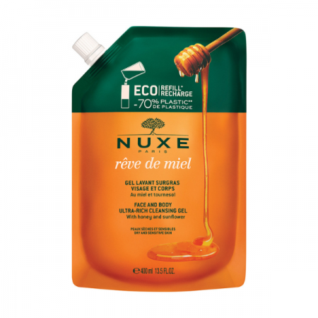 Nuxe Refill Reve de Miel Face & Body Ultra-Rich Cleansing Gel Καθαριστικό για Πρόσωπο & Σώμα, 400ml