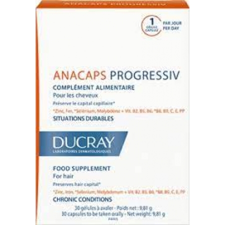 DUCRAY ANACAPS PROGRESSIV 30 caps 
