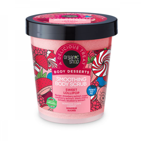 Organic Shop by Natura Siberica Body Desserts Smoothing Body Scrub Sweet Lollipop Απολεπιστικό Σώματος για Λείανση, 450ml