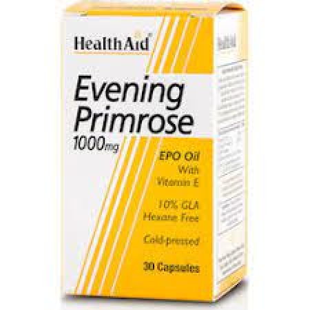 HEALTH AID EVENING PRIMROSE OIL 1000MG + VITAMIN E 30CAPS 