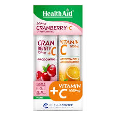 HEALTH AID EFF. CRANBERRY 20TABS CΟΜΒΟ PACK VIT. C1000MG 