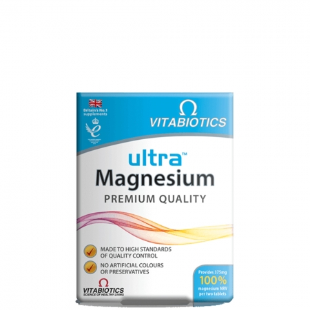 VITABIOTICS Ultra Magnesium Premium Quality Συμπλήρωμα Διατροφής με Μαγνήσιο 60tabs