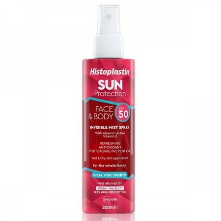 Histoplastin Sun Protection Face & Body Invisible Mist Spray SPF50