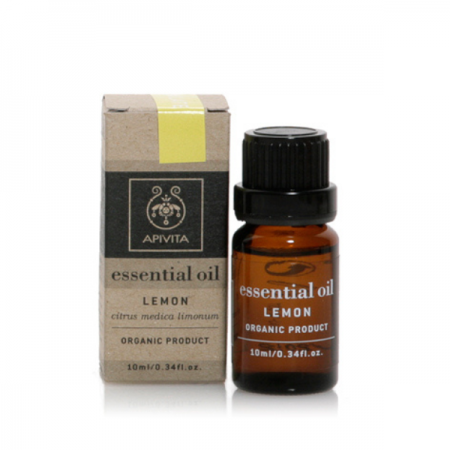 Apivita Essential Oil Lemon Αιθέριο Έλαιο Λεμονιού, 10ml