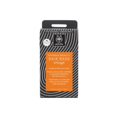 Apivita Express Beauty Shine & Revitalizing Hair Mask with Orange, 20ml