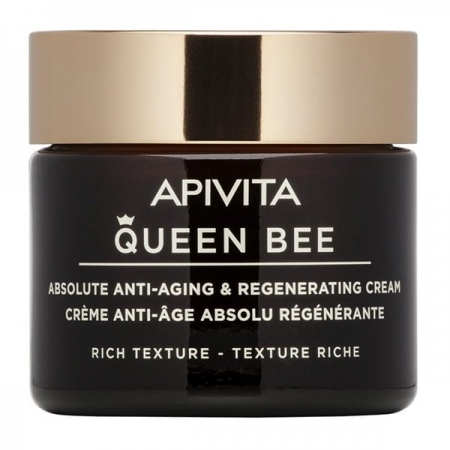 Apivita Queen Bee Absolute Anti-Aging & Regenerating Cream Kρέμα Απόλυτης Αντιγήρανσης & Αναγέννησης Πλούσιας Υφής, 50ml