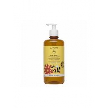apivita kids hair and body wash calendula & honey 500ml