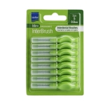 Intermed Mini Ergonomic Μεσοδόντια Βουρτσάκια με Λαβή 0.8mm Πράσινα 8τμχ