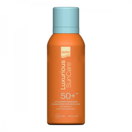Intermed Luxurious Suncare Antioxidant Sunscreen Invisible Spray SPF 50+ Αντηλιακό Σπρέι για Πρόσωπο & Σώμα, 100ml