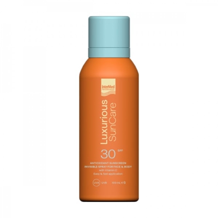 Intermed Luxurious Suncare Antioxidant Sunscreen Invisible Spray SPF30 Αντηλιακό Σπρέι για Πρόσωπο & Σώμα, 100ml