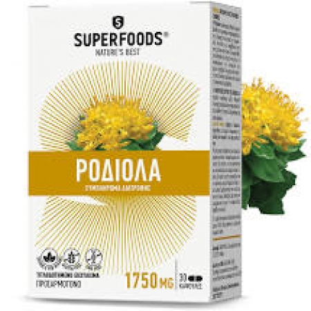 SUPERFOODS ΧΡΥΣΗ ΡΙΖΑ RHODIOLA 30 CAPS 250 MG 