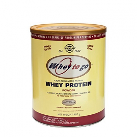 Solgar Whey to Go Protein Powder Vanilla , Πρωτεΐνη Ορού Γάλακτος Βανίλια 907g