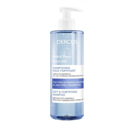 Vichy DERCOS Mineral Suave Απαλό Σαμπουάν με Ιχνοστοιχεία, 400ml