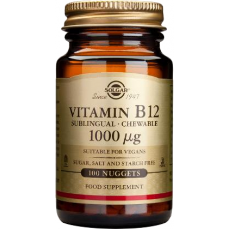 SOLGAR VIT B-12 1000MG NUGGETS 100S 