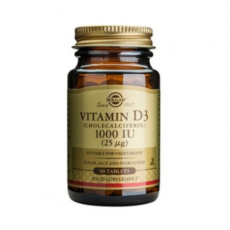 SOLGAR VIT D3 1000 IU TABS 90S
