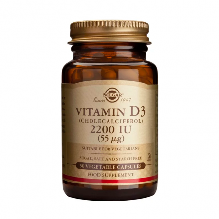 SOLGAR VITAMIN D3 2200 IU 50 VEGICAPS 
