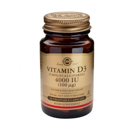 SOLGAR VIT D-3 4000IU 100MG 60CAPS 