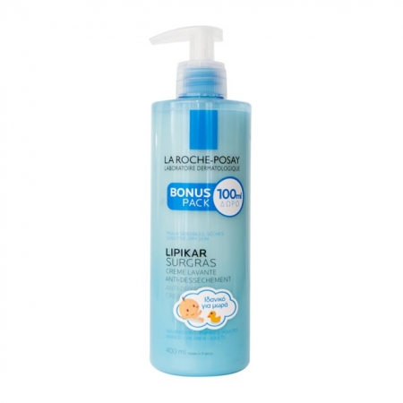 La Roche Posay Lipikar Surgras Liquide, Κρέμα για Ντουζ, Αναπλήρωση Λιπιδίων, Κατά της Ξηρότητας, 400ml