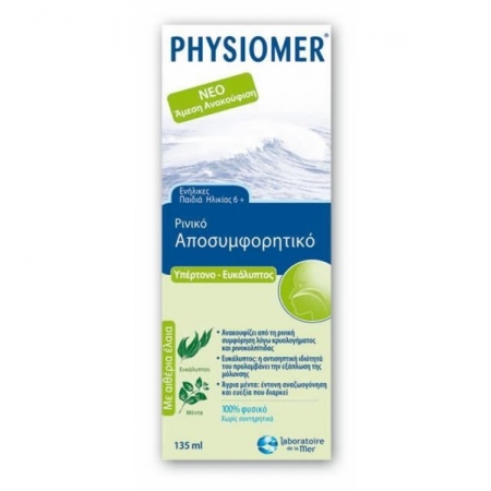 PHYSIOMER NASAL SPRAY HYPERTONIC EUCALYPTUS 135ML