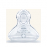 Nuk First Choice Plus Θηλή Σιλικόνης L (Μεγάλη Οπή για Παχύρρευστα Υγρά) με Βαλβίδα 6-18 Μηνών 1τμχ