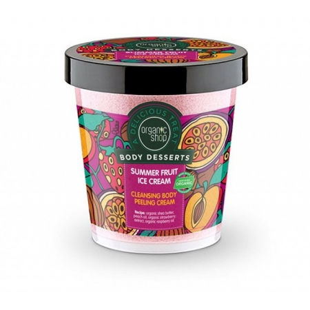 Natura Siberica Body Desserts Summer Fruit Ice Cream Κρέμα Απολέπισης Σώματος 450ml