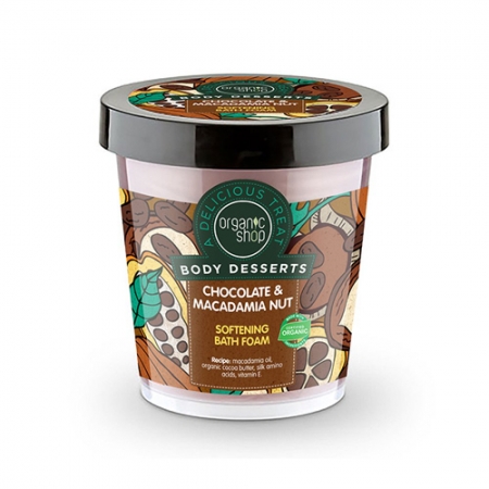 Natura Siberica Body  DESSERTS CHOCO&MACADAMIA NUT SOFT BATH FOAM 450ML 