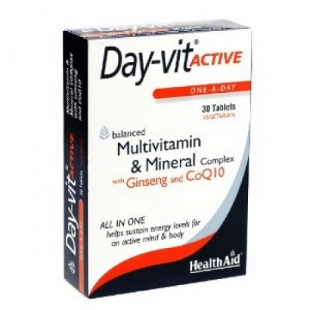 HEALTH AID DAY-VIT ACTIVE CO-Q10 & GINSENG 30CAPS
