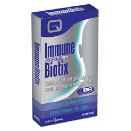 QUEST IMMUNE BIOTIX with beta glucans, garlic, probiotics, D, zinc, selenium & copper 30CAPS