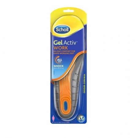 Scholl Gel Activ Work Ανατομικοί Πάτοι Γυναικείοι για Άνεση στα «Σκληρά Εργαζόμενα Πόδια»,(Νο35,5-Νο40,5) 2 τεμάχια
