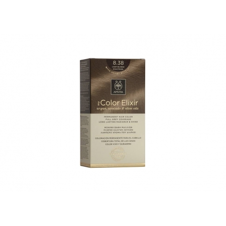 Apivita My Color Elixir kit Μόνιμη Βαφή Μαλλιών 8.38 ΞΑΝΘΟ ΑΝΟΙΧΤΟ ΜΕΛΙ ΠΕΡΛΕ