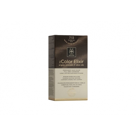 Apivita My Color Elixir kit Μόνιμη Βαφή Μαλλιών 7.13 ΞΑΝΘΟ ΣΑΝΤΡΕ ΜΕΛΙ