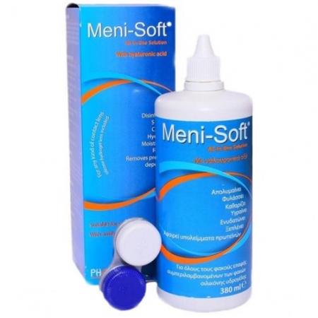 Pharmex Meni-Soft Διάλυμα Καθαρισμού Φακών Επαφής 380ml