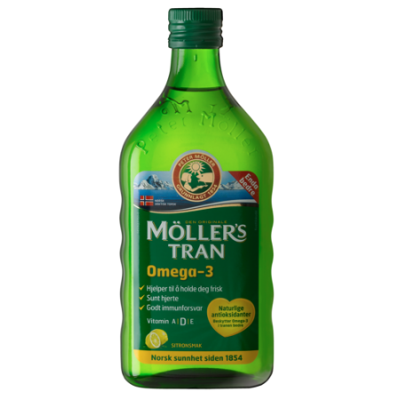 Moller’s Μουρουνέλαιο Lemon Παραδοσιακό Μουρουνέλαιο σε Υγρή Μορφή με Γεύση Λεμόνι 250ml