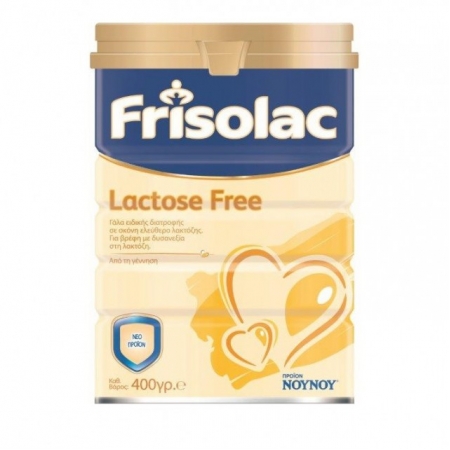 NOYNOY Frisolac Lactose Free, Βρεφικό Γάλα Ελεύθερο Λακτόζης, 400gr